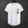 Erkek Ön Baskili T-shirt Plus Model